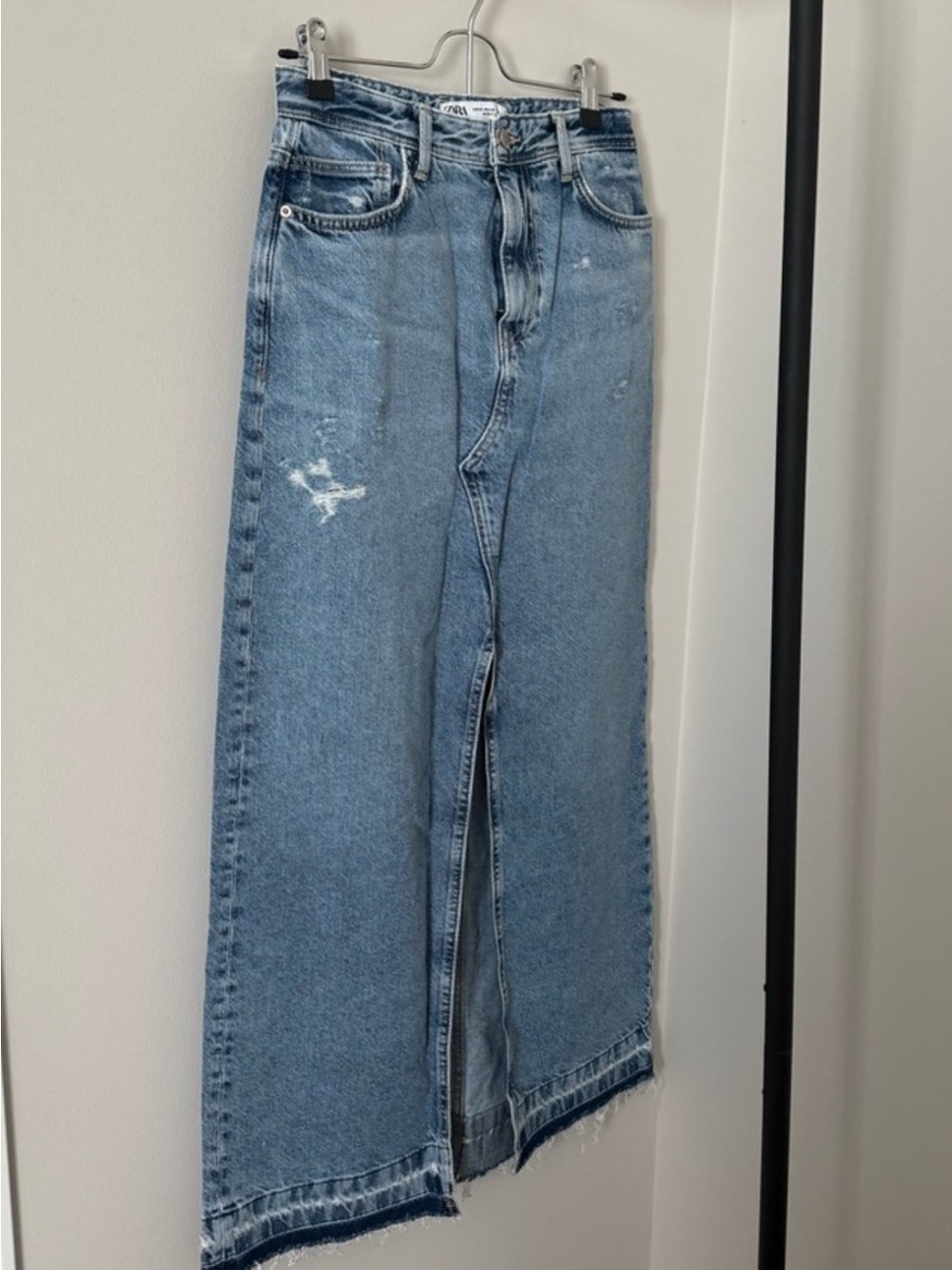 Zara denim maxi skirt